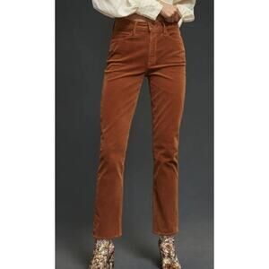 Mother The Mid Rise Dazzler Ankle Corduroy Pants Size 31 Stretch Boho Western
